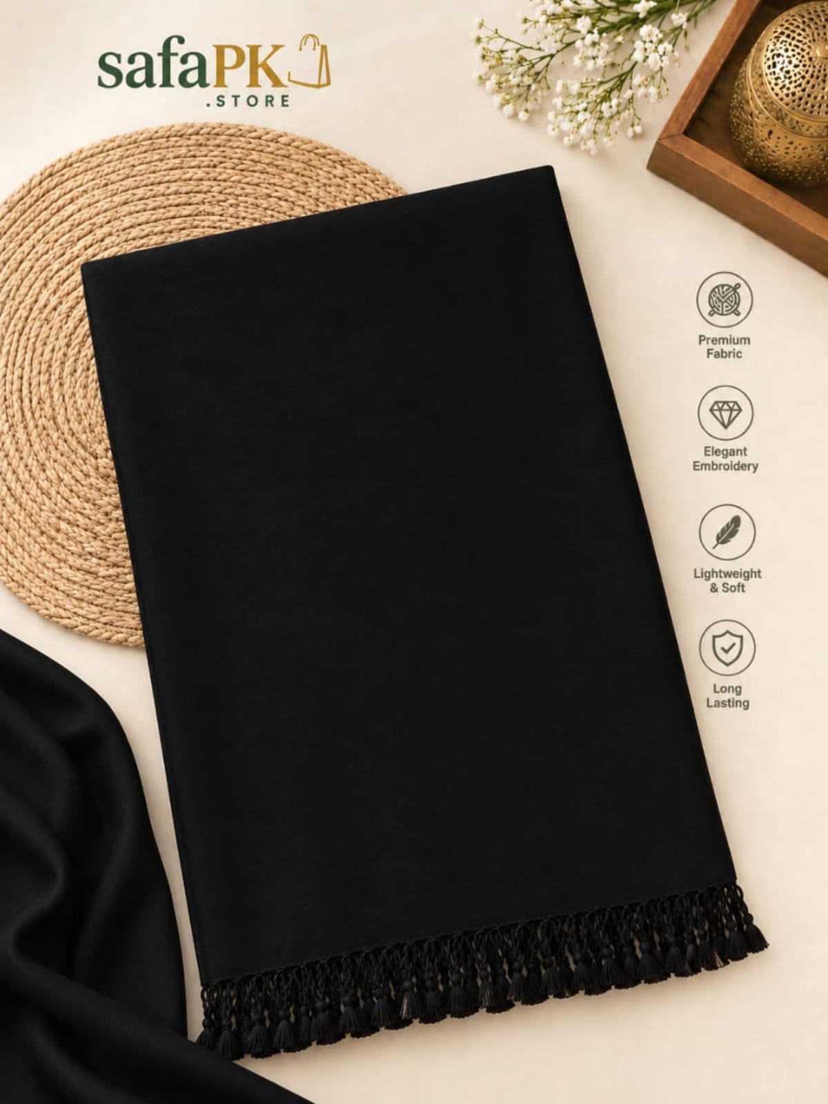 Pashmina Plane Black