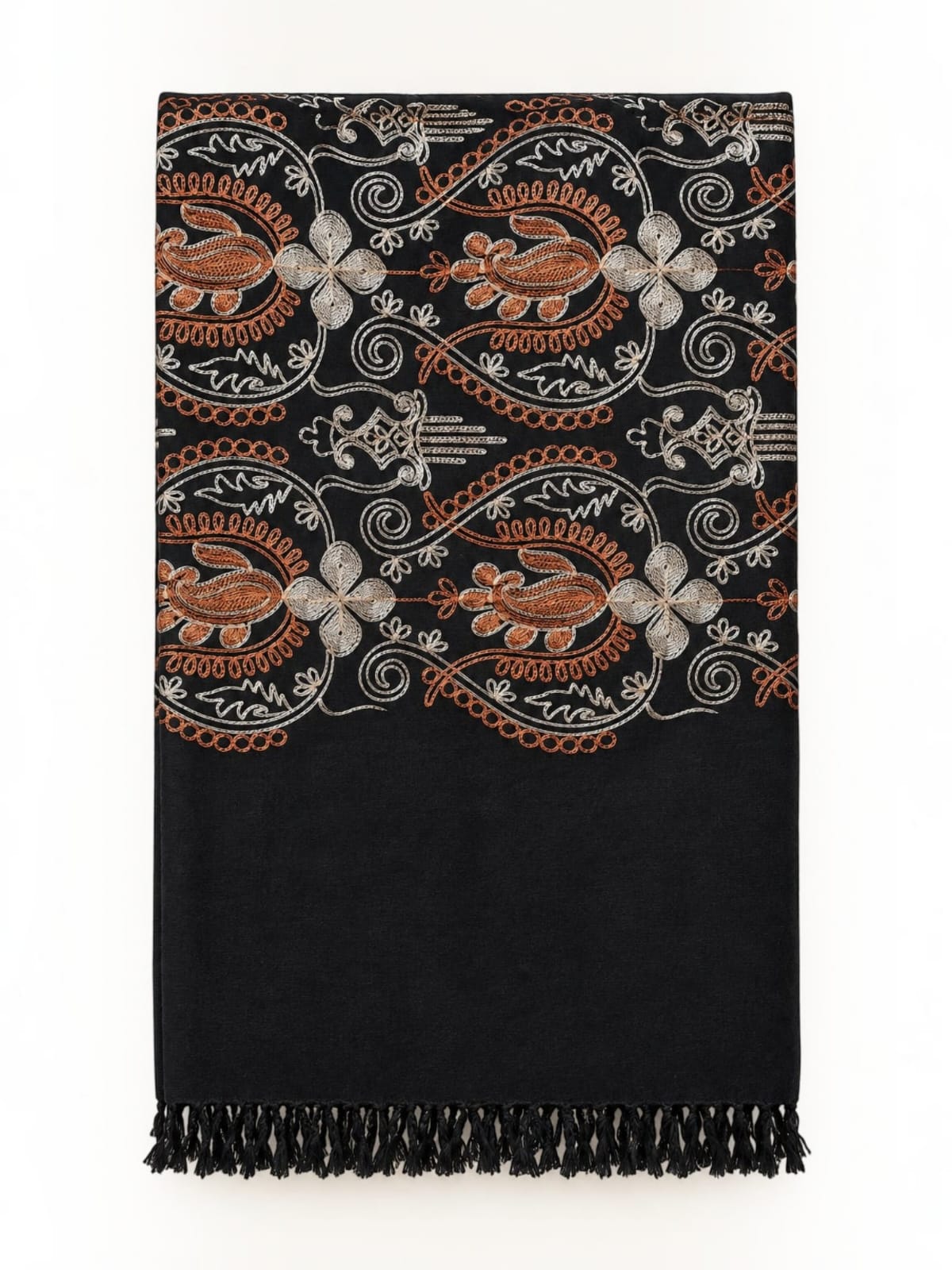 Kahmiri Wool Black Shawl