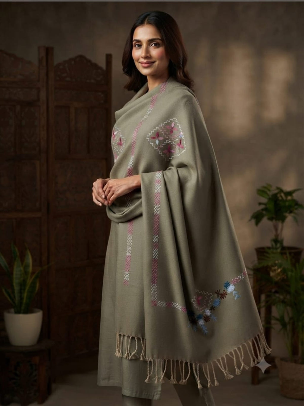 Pashmina wool Gray (Code 01)