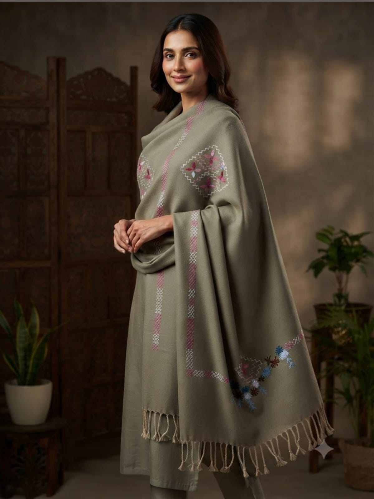 Pashmina wool Gray (Code 01)