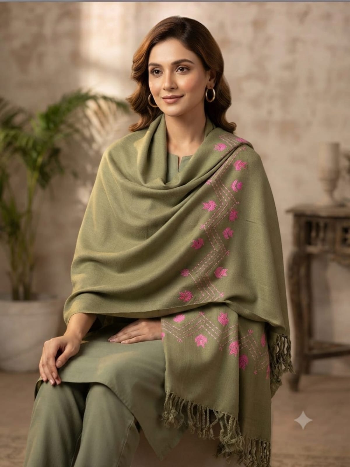 Pashmina wool shawl  (Code 02)
