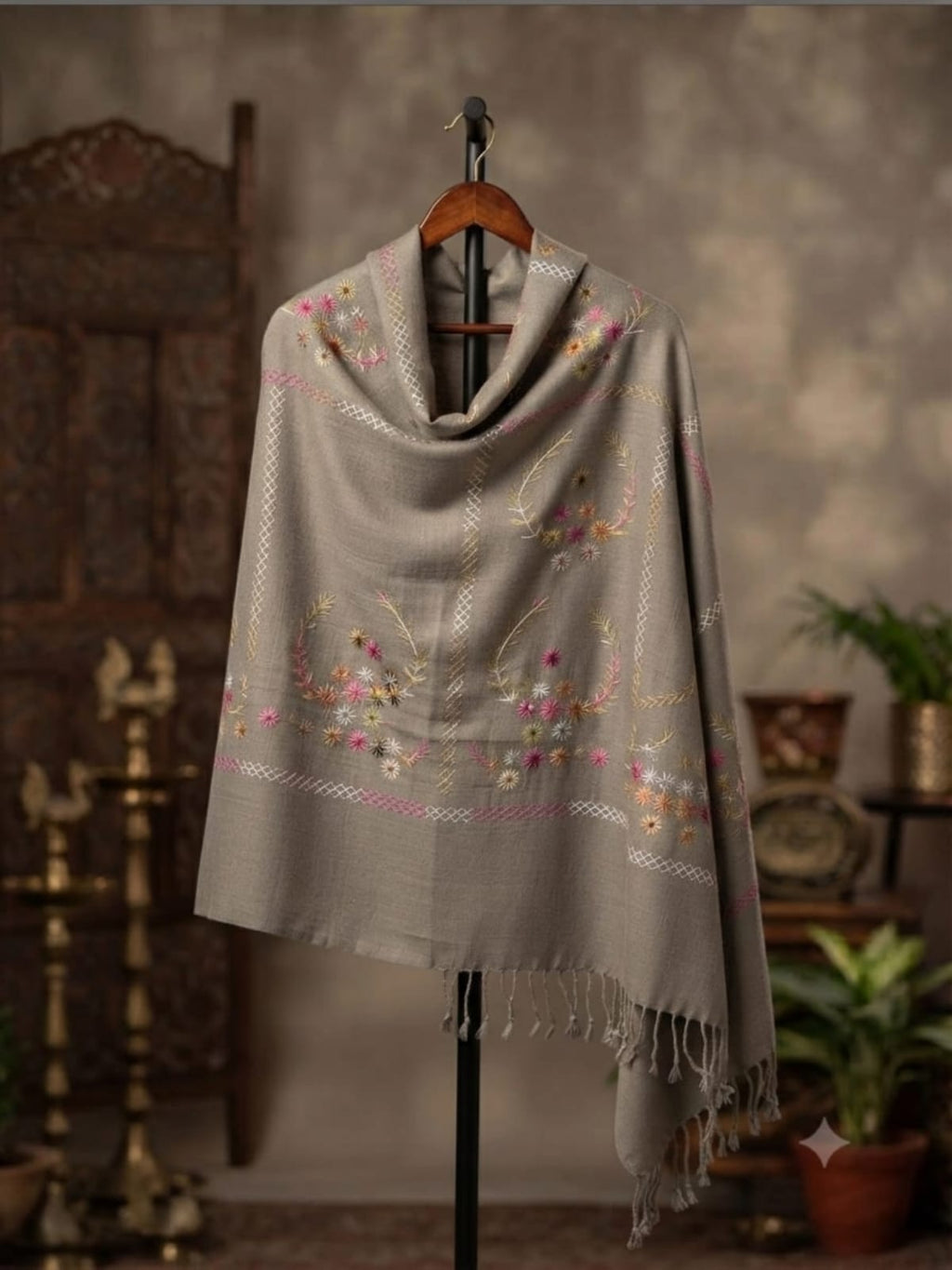 Pashmina wool New Gray