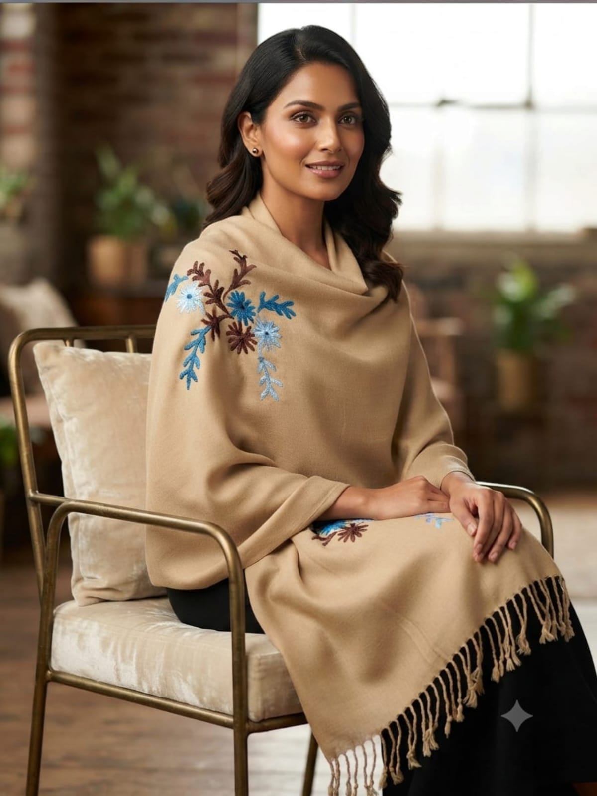 Pashmina wool Camel