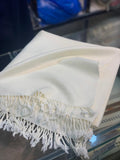 64 woollen  plain white Shawl