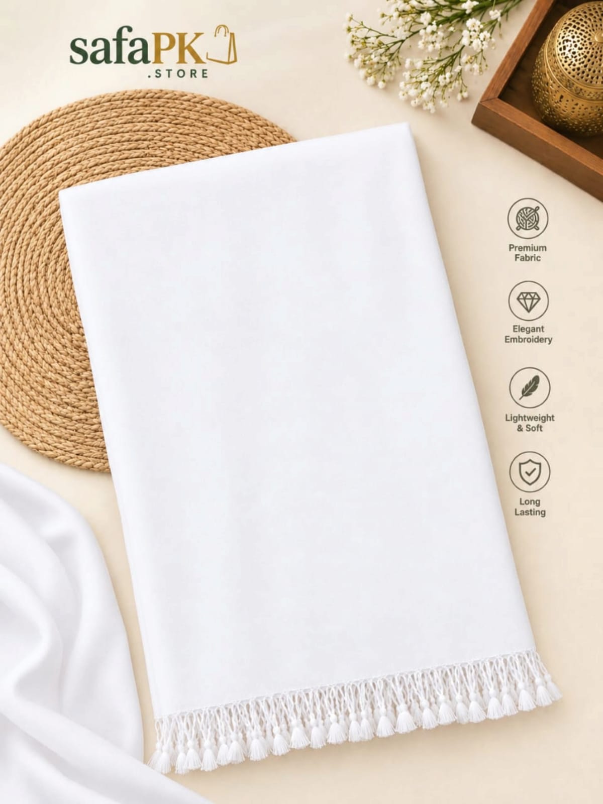 Pashmina Plane White