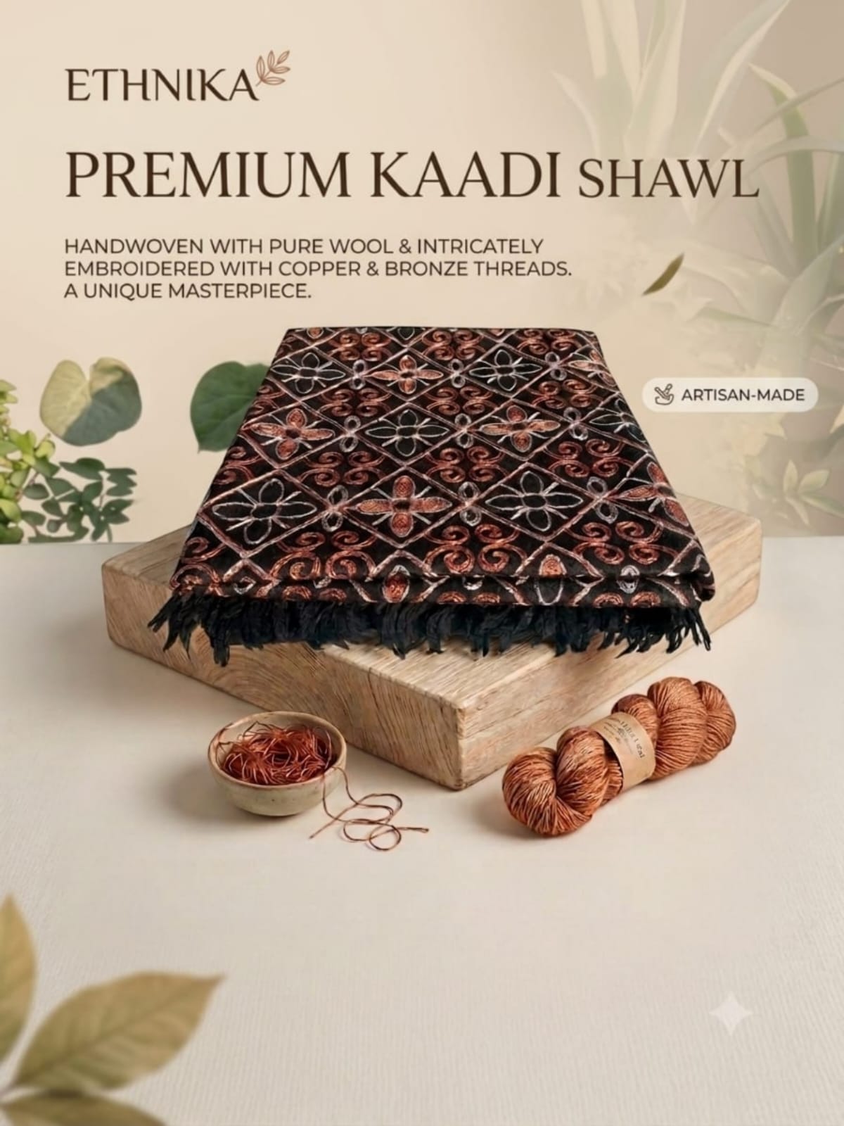 Safa  Special Ladies Pashmina Black Shawl